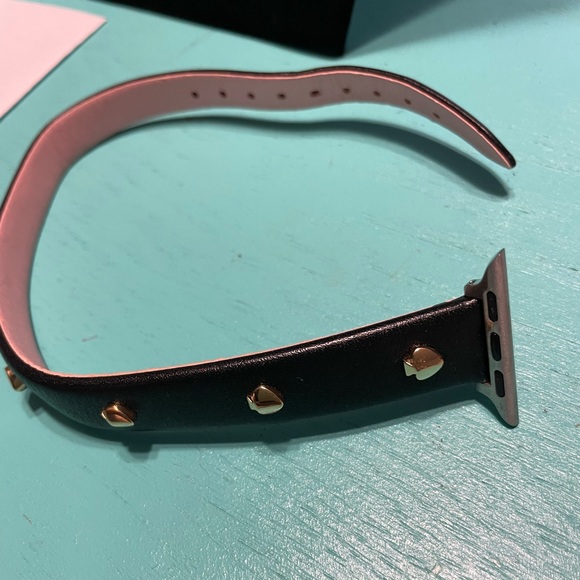 Black Double-wrap Leather 38/40mm Band For Apple Watch